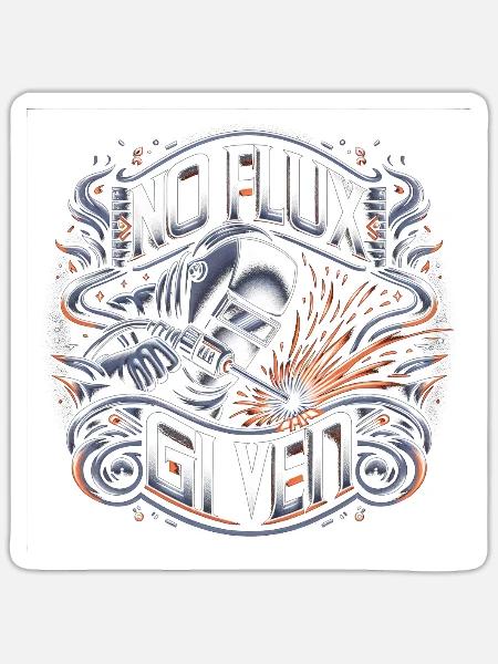 no flux given 10 - Sticker - white matte