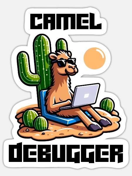 Camel Debugger: Desert Code Sessions - Sticker - white matte
