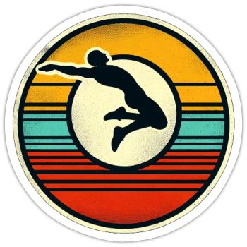 Long Jump - Sticker - white matte - Front
