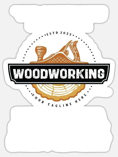 Funny Woodworking Art For Men Women Woodworking Wo - Sticker - white matte