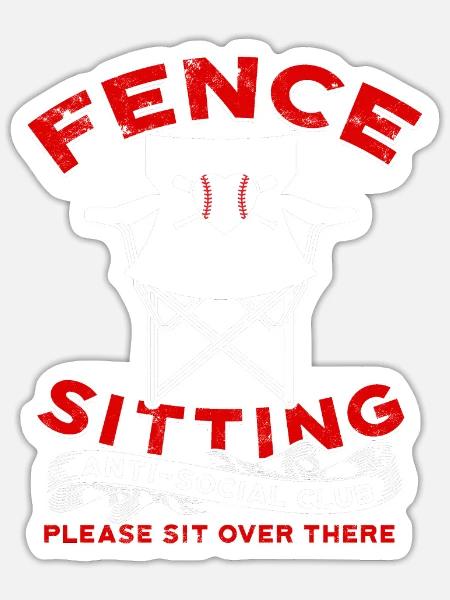 Fence Sitting Anti Social Club Please sit over - Sticker - white matte