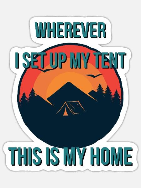 Tent - Sticker - white matte