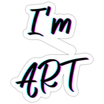 I m ART - Sticker - white matte - Front