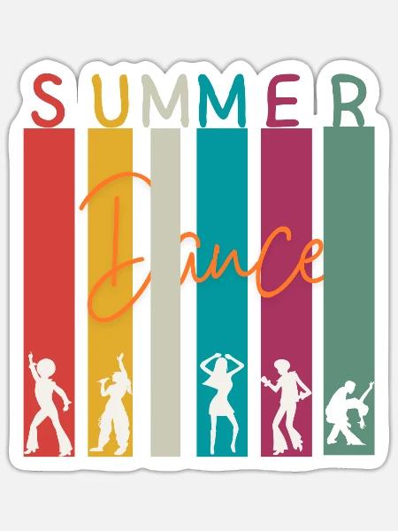 If you like dancing at the seaside in the summer - Sticker - white matte