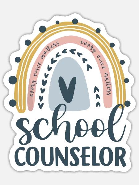 School Counselor Every Voice Matters Elementary - Sticker - white matte