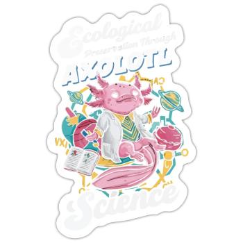 Axolotl Science Teacher Mexican Salamander - Sticker - white matte - Front