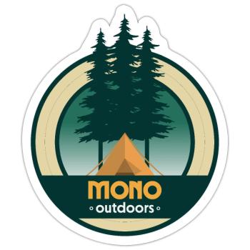 Mono Outdoors Tent Circle - Sticker - white matte - Front
