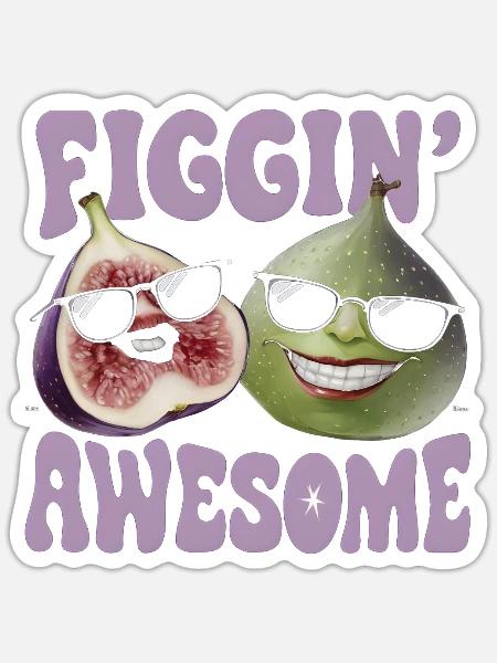 Figgin Awesome - Sticker - white matte