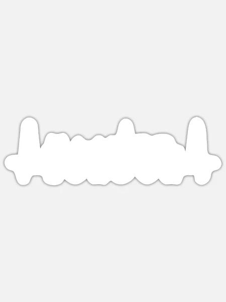 Heartbeat Skyline UK London - Sticker - white matte