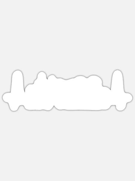 Heartbeat Skyline USA New-Orleans - Sticker - white matte