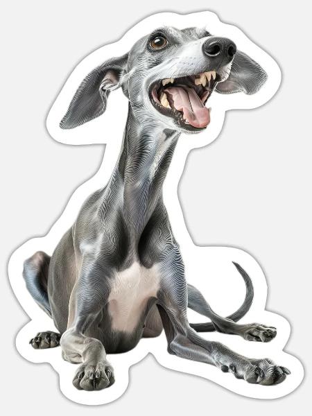 Italian Greyhound - Sticker - white matte