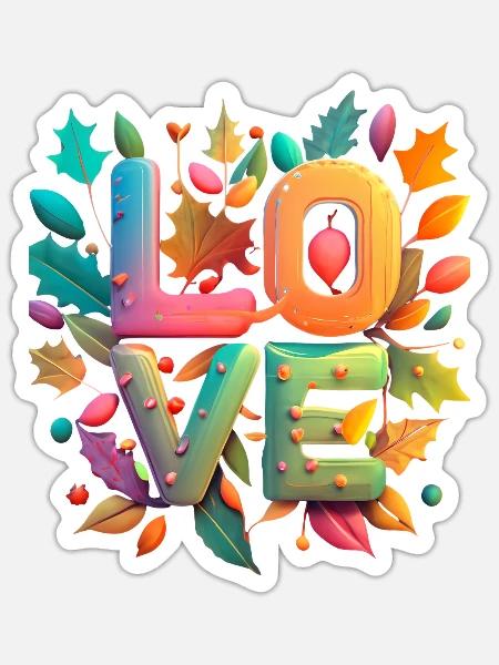 love - Sticker - white matte