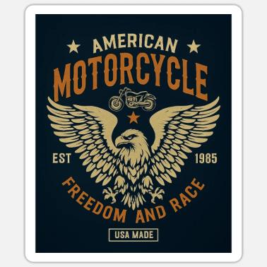 Old School USA Eagle Sticker – Motorcycle Chopper Biker Tank Decal, Germany