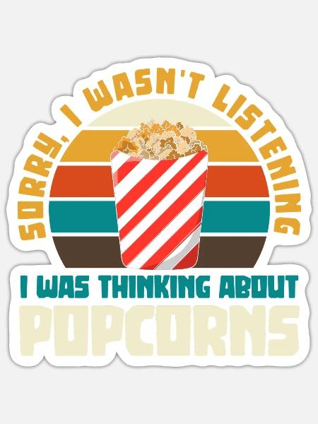 Popcorn Mindset Retro Tee - Sticker - white matte
