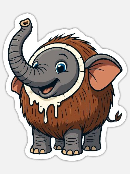 Cocofanto Elefanto Italian Brainrot Art - Sticker - white matte