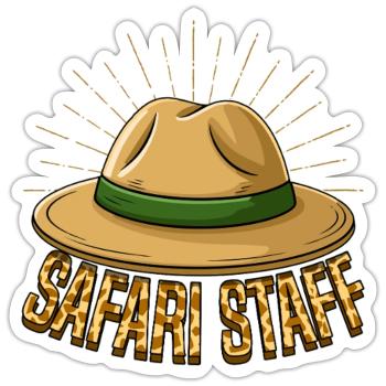 Safari Staff Hat Emblem - Sticker - white matte - Front