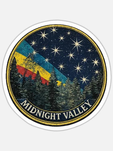 Midnight Valley  - Sticker - white matte