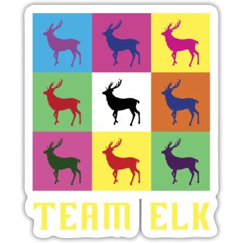 Team Elk - Sticker - white matte - Front