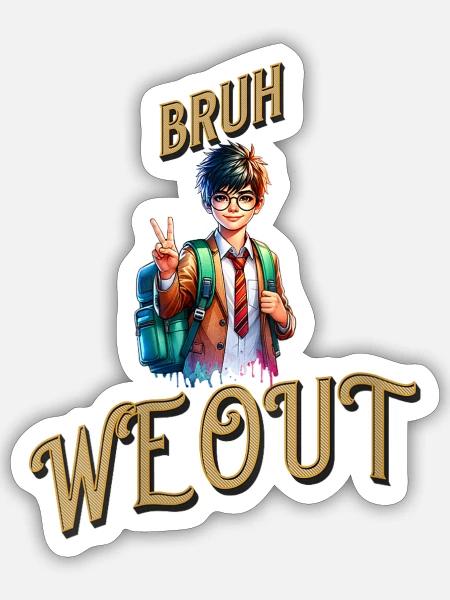 teachers students last day - Sticker - white matte