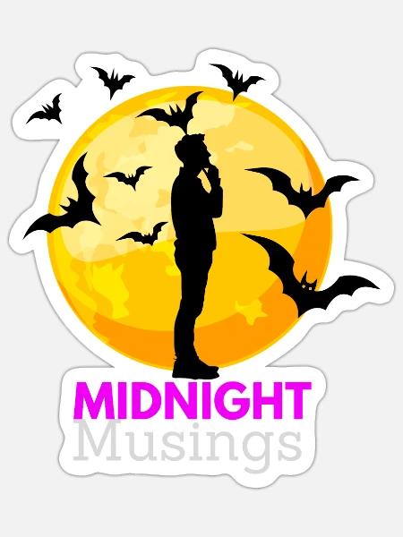 Midight Musings - Sticker - white matte