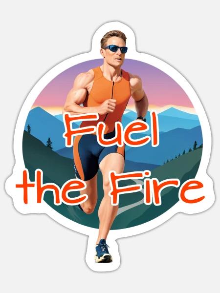 Athlete. Marathon runner - Sticker - white matte