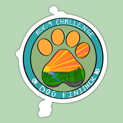 ADK-9 Challenge Dog Finisher Logo - Sticker