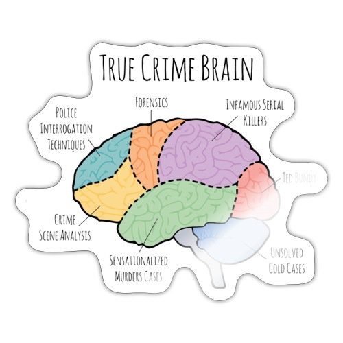 True Crime Lovers Brain - Sticker