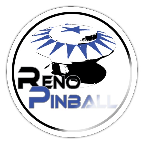 Circle RenoPinball logo - Sticker