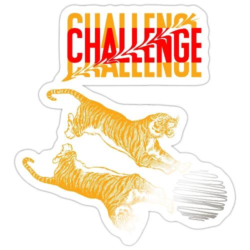 Double tiger fashion, jungle feline animals. - Sticker