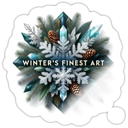 Intricate Frozen Evergreen T-Shirt - Sticker