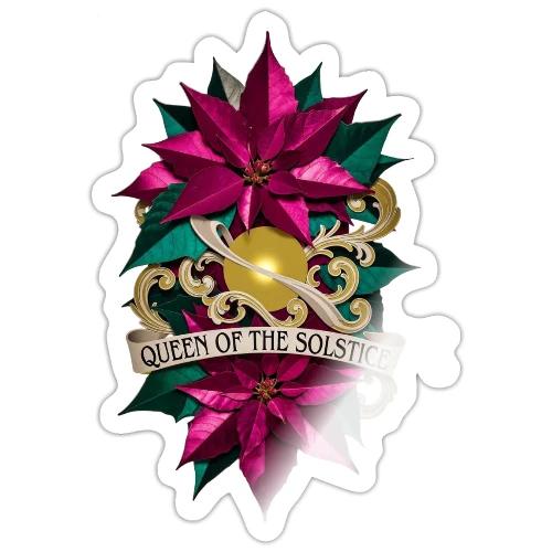 Queen of the Solstice Poinsettia T-Shirt - Sticker