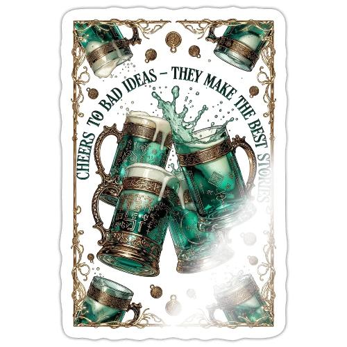 Cheers to Bad Ideas Tankards Graphic Tee - Sticker