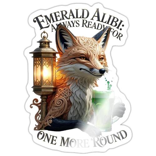 Emerald Alibi Fox Graphic Tee - Sticker