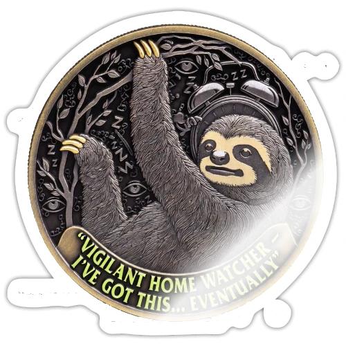 Sloth Home Watcher T Shirt - Sticker