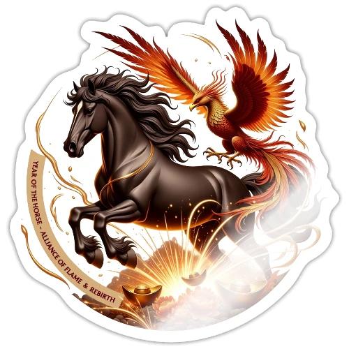 Year of the Horse Phoenix T Shirt, Lunar NY Gift - Sticker