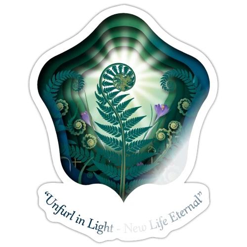 Easter Unfurl in Light Resurrection T Shirt, Gift - Sticker