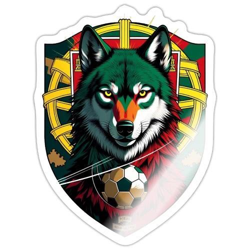 Portugal Iberian Wolf Soccer T Shirt,Football Gift - Sticker
