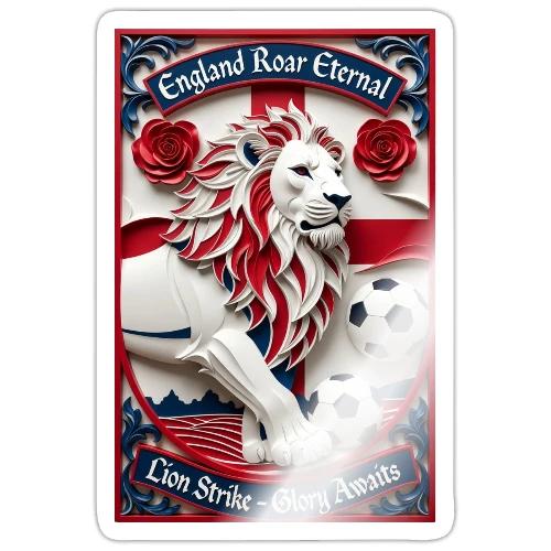 England Lion Soccer T Shirt, Football Pride Gift - Sticker