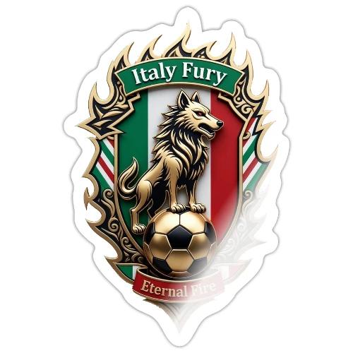 Italy Wolf Fury T-Shirt, Italian Flag Pride Gift - Sticker