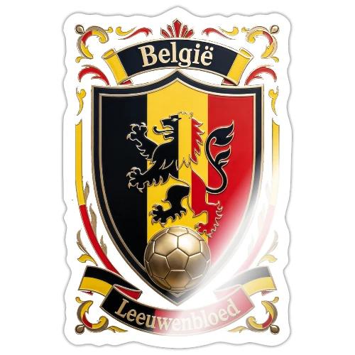 Belgium Lion Crest T-Shirt, Belgian Flag Gift - Sticker