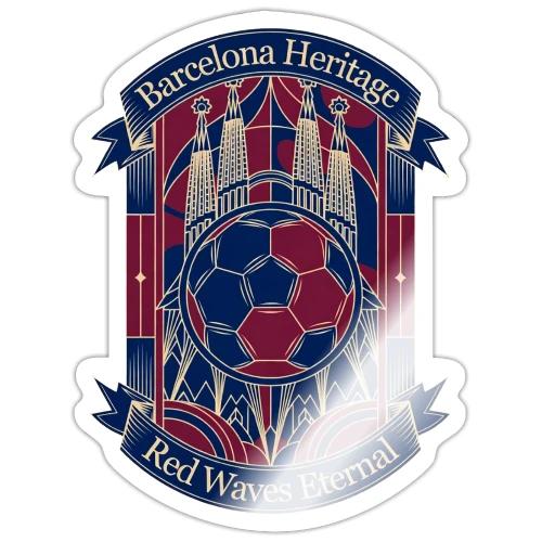 Barcelona Red Heritage T Shirt, Barsa fan Gift - Sticker