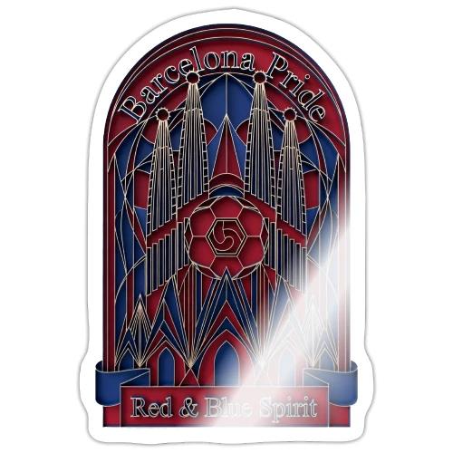 Barcelona Scarlet Pride T Shirt, Vibrant City Gift - Sticker