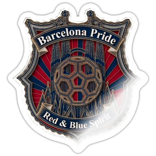 Barcelona Scarlet Pride T Shirt, Soccer City Gift - Sticker