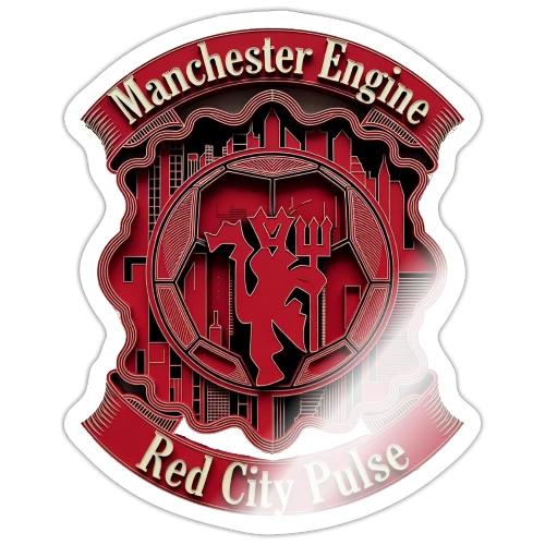 Red Manchester T Shirt, Red Soccer City Pride Gift - Sticker
