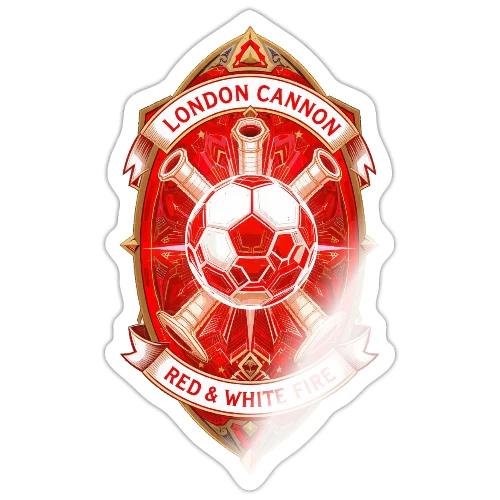 Red London Cannon T Shirt,Football City Pride Gift - Sticker