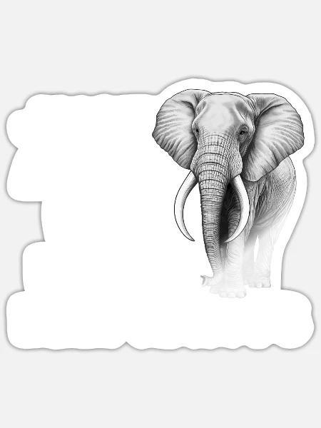 Just a girl who loves elephants - Sticker - white glossy