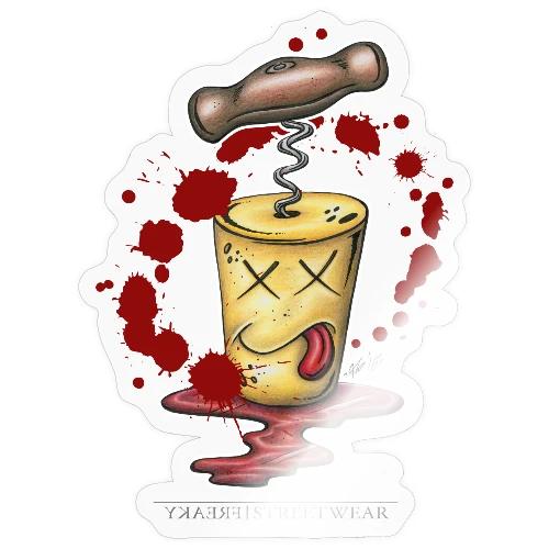 murdered redwine cork - Sticker