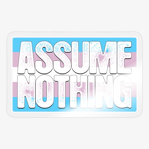 Assume Nothing Transgender Pride Flag - Sticker