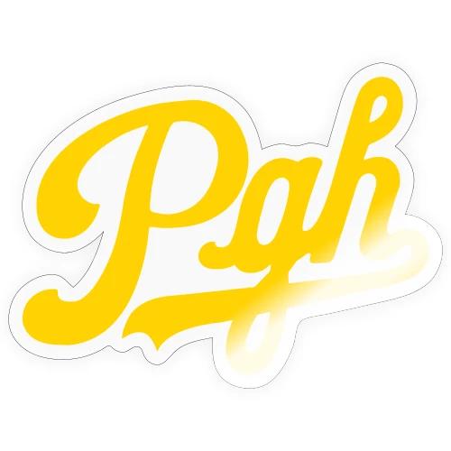 new2 script pgh_one color - Sticker