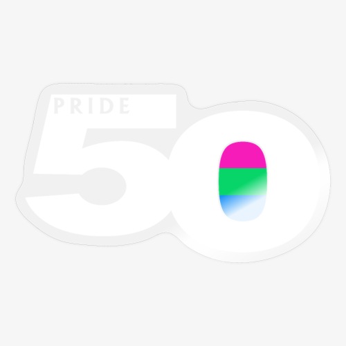 50 Pride Polysexual Pride Flag - Sticker